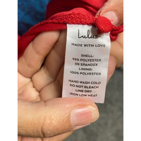 Lulu's Red Skater Mini Dress Size Large - Picture 4 of 4